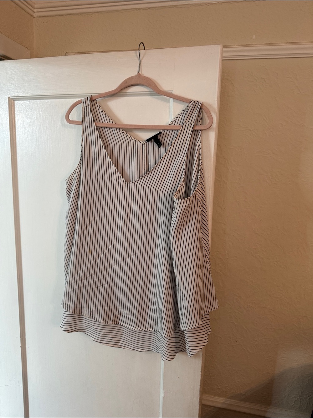 Lane Bryant VneckPinstripe Camisole/Tank